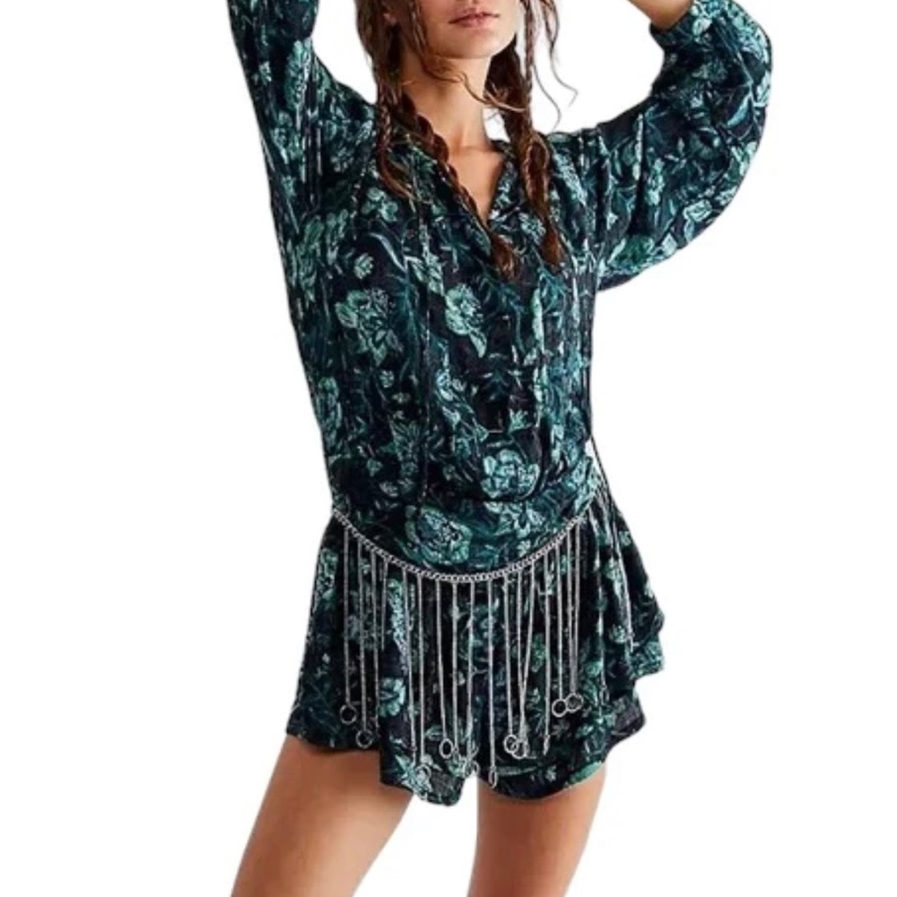 Free People Dance Til Dawn Floral Romper